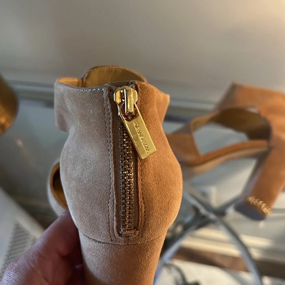 Michael Kors Sabrina Block Heel with chain detail